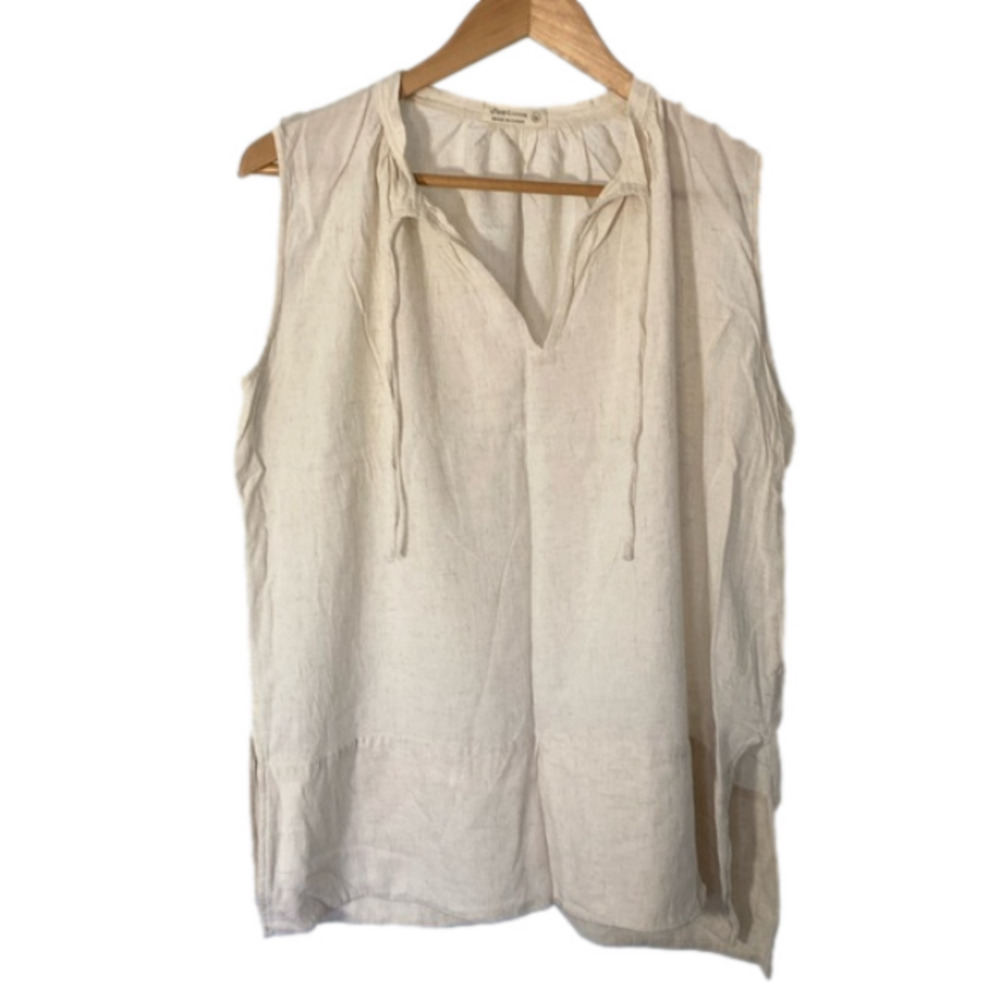 ❤️Just Living Rayon/Linen Blend Summer Sleeveless Top/Blouse, M